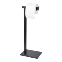 TOILETTENPAPIERHALTER Riva Schwarz - Schwarz, Metall (20/51/14cm) - LOFT42