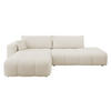 ECKSOFA Furyn O, Seite: Links - Creme/Schwarz, Holzwerkstoff/Kunststoff (262/145cm) - MIRJAN24