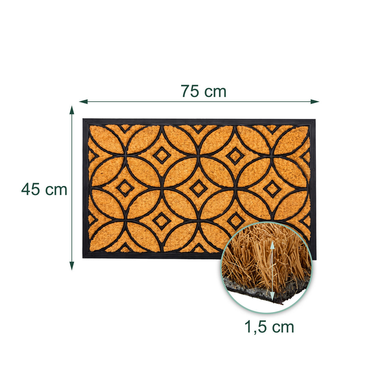ROHOŽ - viacfarebná, textil/plast (75/45cm) - Relaxdays