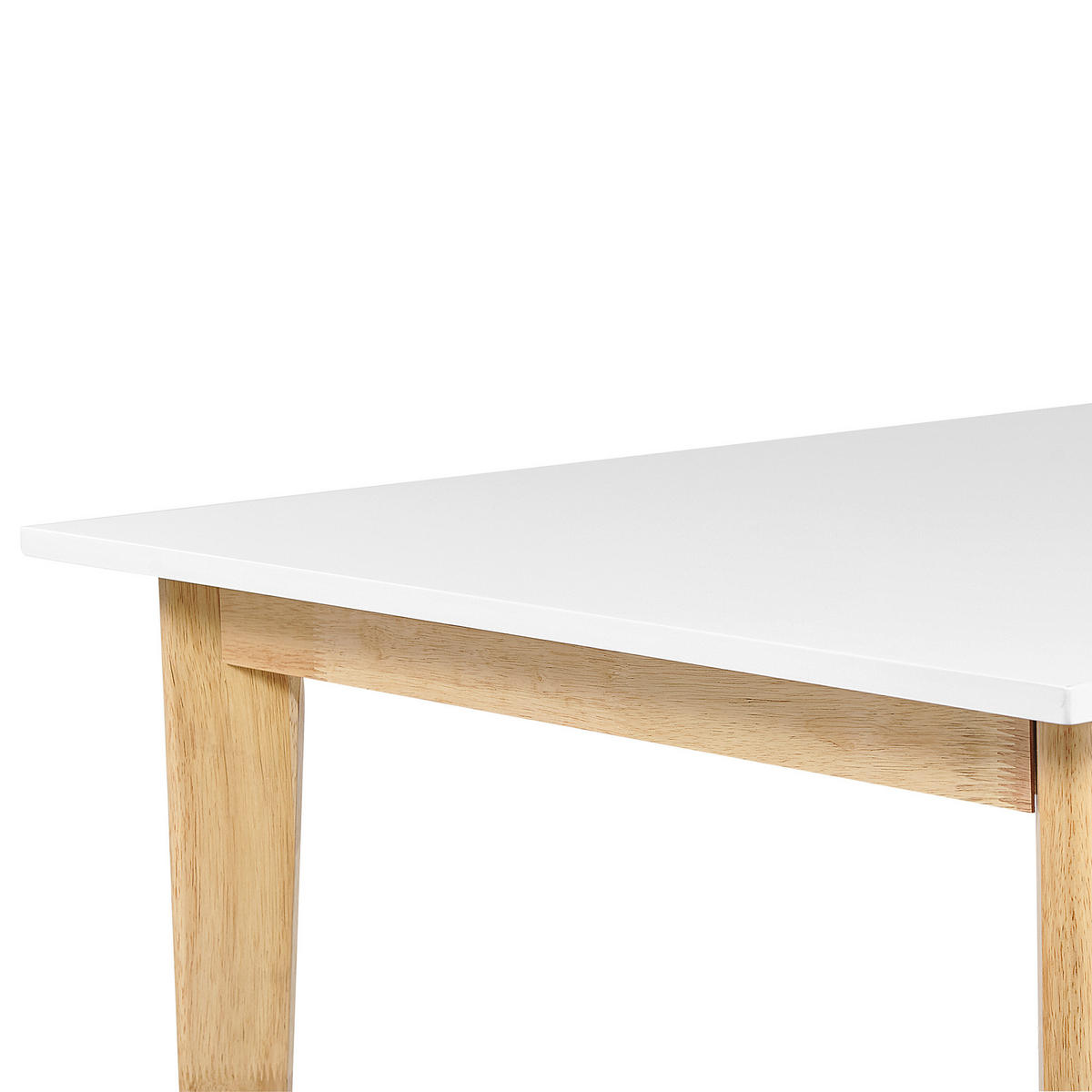 ESSTISCH 140-180/90/75 cm Weiß, Hellbraun Rechteckig Sola - Weiß, Holzwerkstoff (180/90/75cm) - Beliani