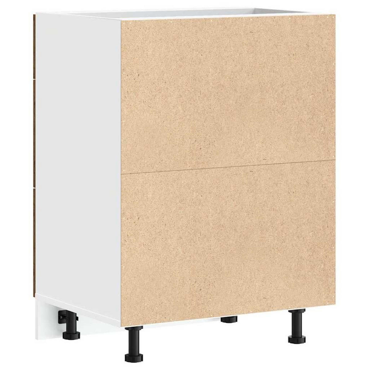 KÜCHENUNTERSCHRANK Lyon Altholz-Optik Holzwerkstoff - Braun, Holzwerkstoff (46/81.5/60cm) - vidaXL