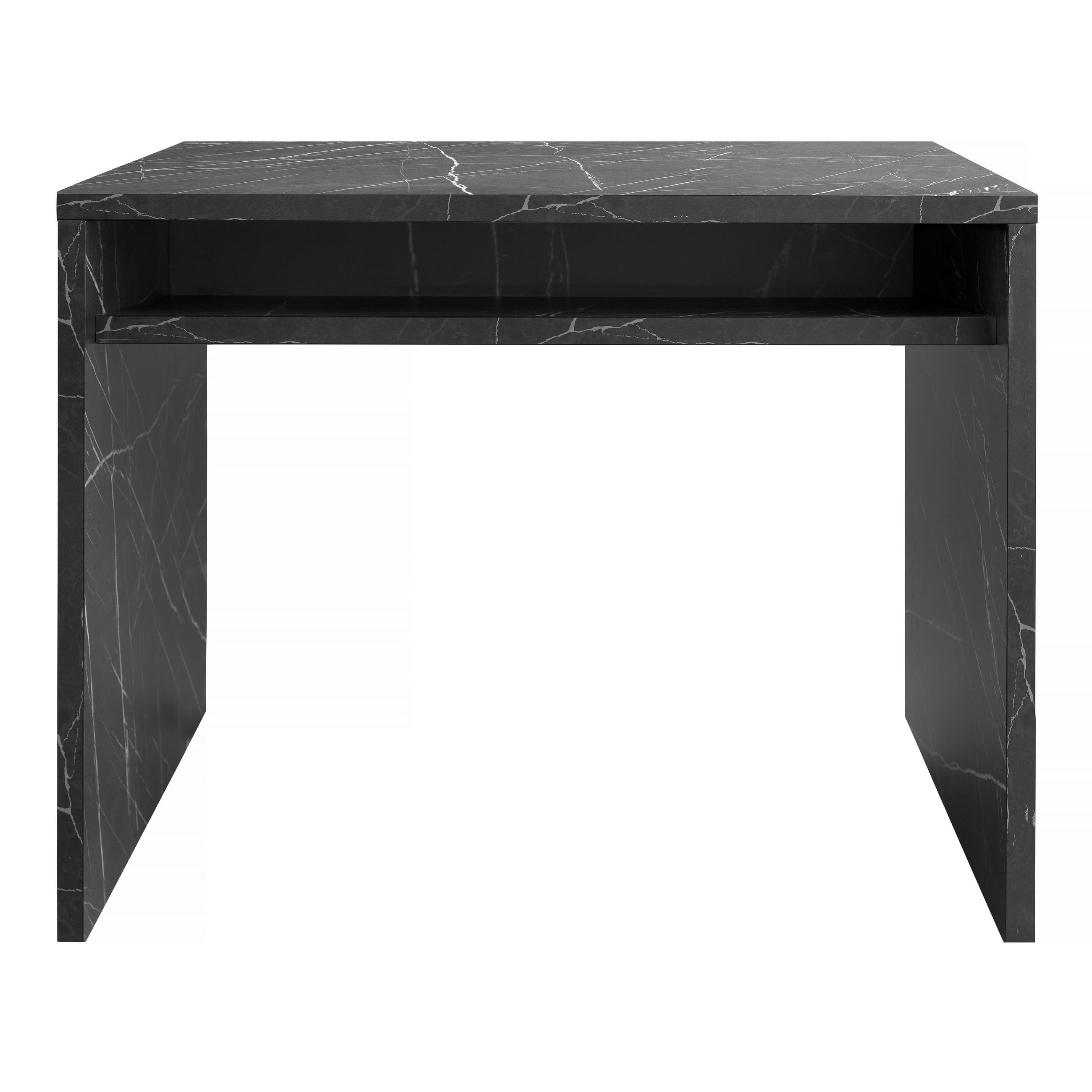 SCHREIBTISCH mit Ablage in Schwarz MORRISON - Schwarz, Holzwerkstoff (75/100/75cm) - RNT By Really Nice Things