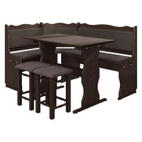 ECKBANKGRUPPE Mini - Dunkelbraun/Nussbaumfarben, Holz (145/87/105cm) - MIRJAN24