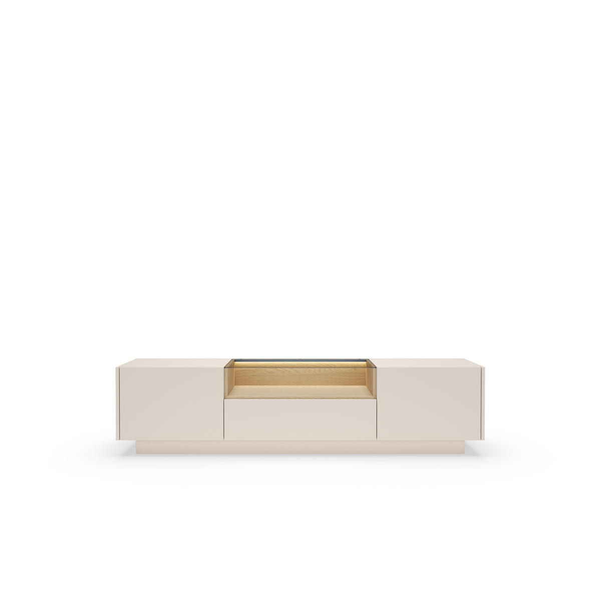TV-SCHRANK: beige + cremona Eiche, 176,4 x 43,4 x 39,5 cm - Beige, Holzwerkstoff (176.4/43.4/39.5cm) - 3XE LIVING
