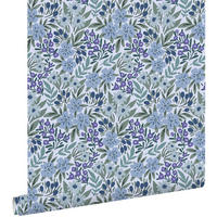 TAPETE Blumen 50 x 900 cm - Blau, Papier (50/900cm) - ESTAhome