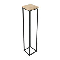 BLUMENSTÄNDER - Sonoma / Schwarz - Höhe: 90cm - Schwarz, Metall (21/21/90cm) - holz4home