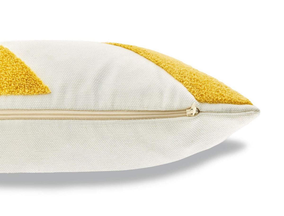 ZIERKISSENHÜLLE Diagonal gelb 45x45cm - Gelb, Textil (45/45cm) - Tom Tailor