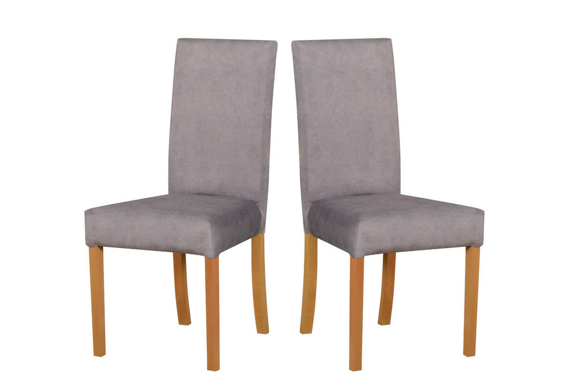 STUHL 2er Roma 2, grandson - Beige, Holz (46/97/41cm) - Leaf Design