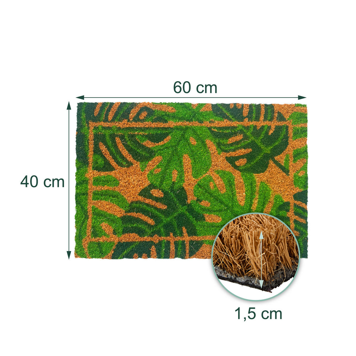 ROHOŽ - viacfarebná, textil/plast (60/40cm) - Relaxdays