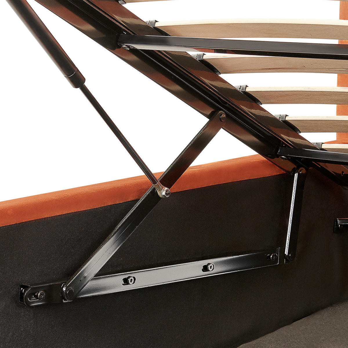 POLSTERBETT 160x200 cm Orange Vion - Orange, Textil (160/200cm) - Beliani