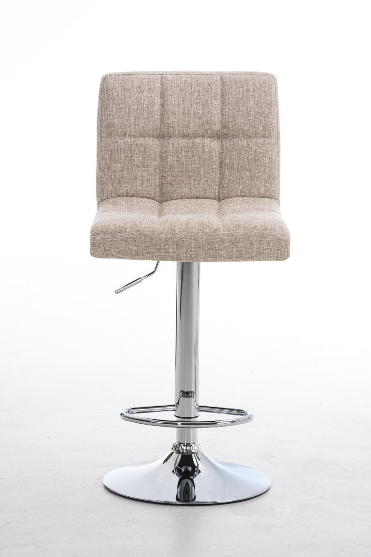 BARHOCKER Stoff creme - Chromfarben/Creme, Textil/Metall (46/94/47cm) - CLP