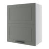 KÜCHENHÄNGESCHRANK Kvantum W8B/60 Dust Grey Matt / Weiß Matt 60 / 32,5 / 72cm - Weiß/Grau, Holz/Holzwerkstoff (60/72/32.5cm) - Feldmann-Wohnen