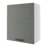 KÜCHENHÄNGESCHRANK Kvantum W8B/60 Dust Grey Matt / Weiß Matt 60 / 32,5 / 72cm - Weiß/Grau, Holz/Holzwerkstoff (60/72/32.5cm) - Feldmann-Wohnen