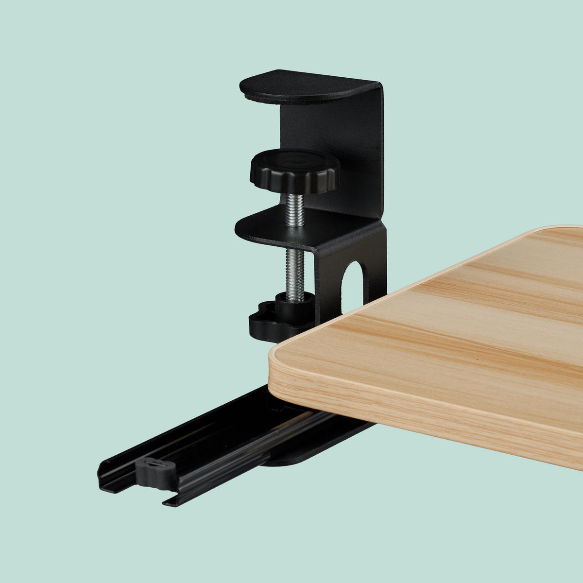 TASTATURABLAGE - Hellbraun, Holzwerkstoff/Textil (24/78/11cm) - Relaxdays