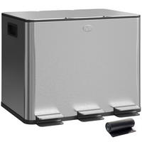 ABFALLEIMER Silberfarben 1 Stück - Silberfarben, Metall (34.5/38.6/49.6cm) - GiPP