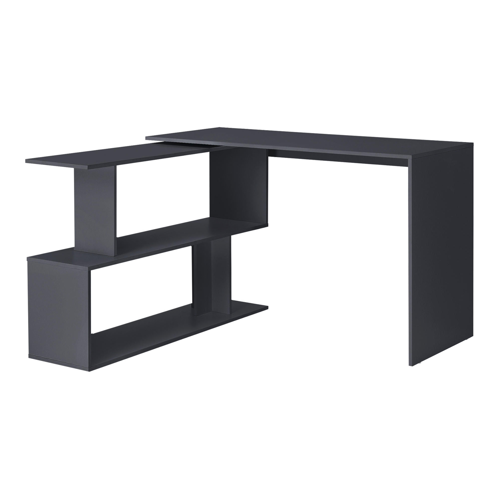 SCHREIBTISCH Arendal - Dunkelgrau, Holzwerkstoff (50/120/76.5cm) - [en.casa]