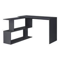 SCHREIBTISCH Arendal - Dunkelgrau, Holzwerkstoff (50/120/76.5cm) - [en.casa]