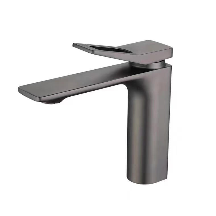 BADEZIMMERARMATUR, 195 x 150 mm, mit 60 cm Wasserrohr，Grauer - Grau, Metall (27/6/23cm) - Vallsero