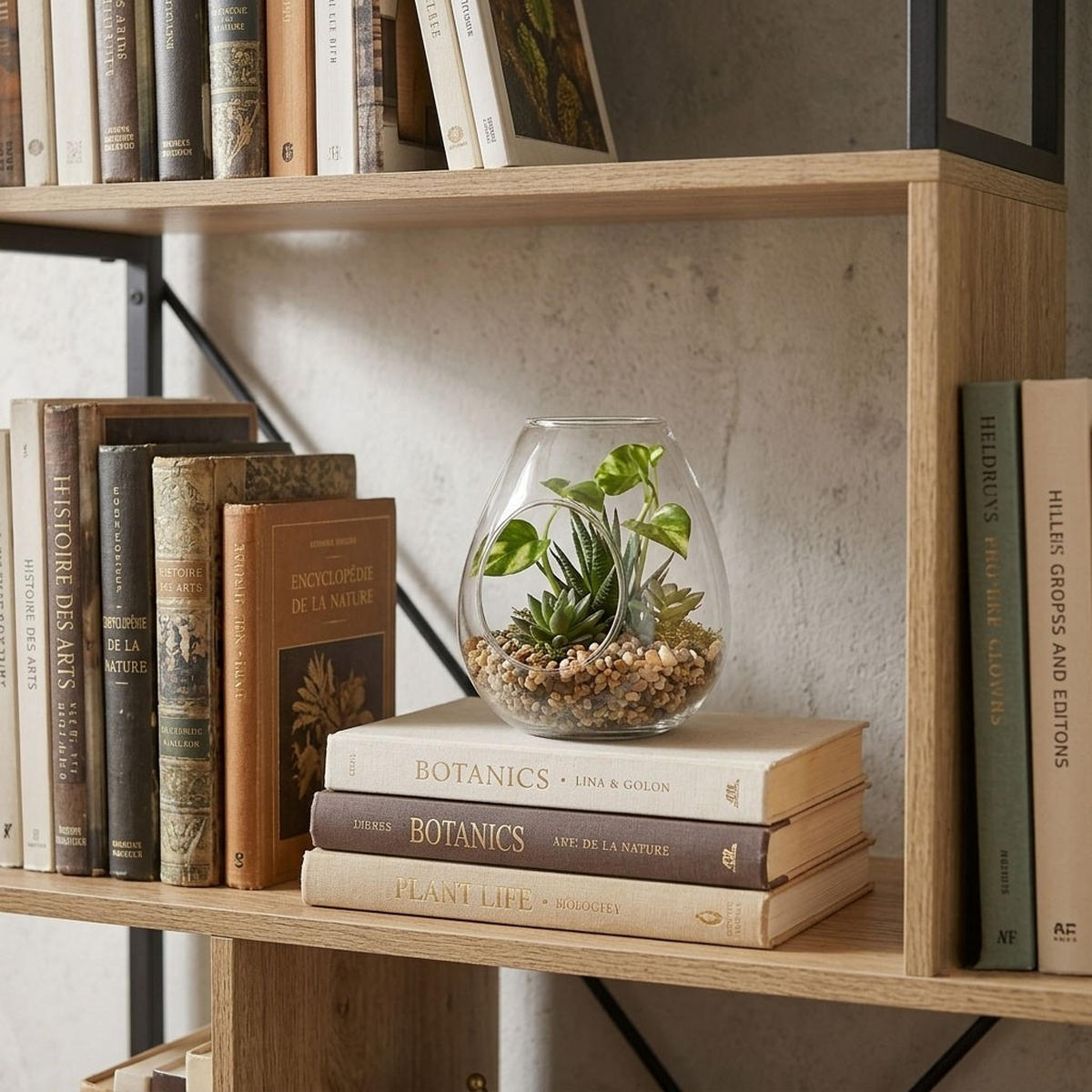 BÜCHERREGAL mit Regalen auf 6 Etagen H160 cm - Nussbaumfarben, Holzwerkstoff (34/160/38cm) - Calicosy