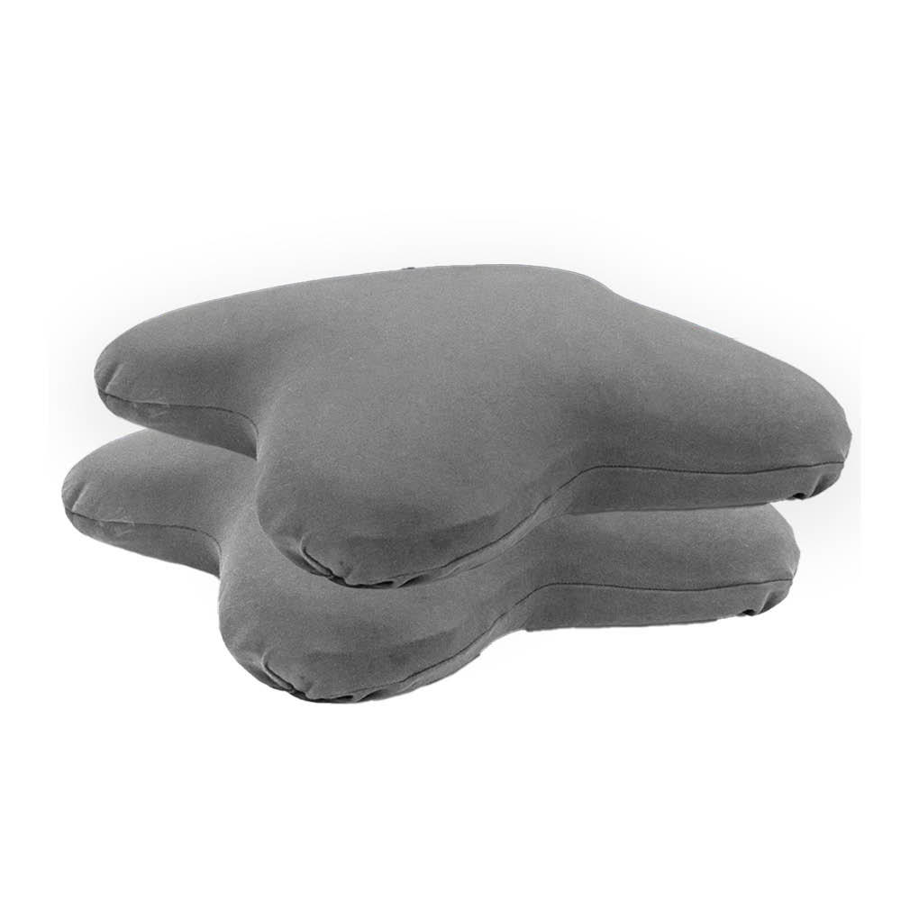 KISSENBEZUG für Schmetterlingskissen, DOPPELPACK Grau 56x48 cm - Grau, Textil (48/56cm) - casimum