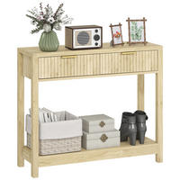 KONSOLENTISCH DE-16819 Naturholz - Naturfarben, Holzwerkstoff (90/30/76cm) - ComfortXL