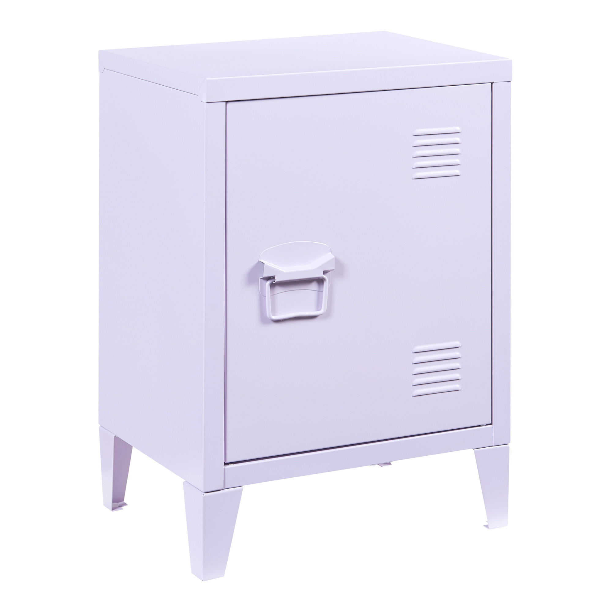 NOČNÍ STOLEK Inari - fialová, kov (40/57/30cm) - [en.casa]