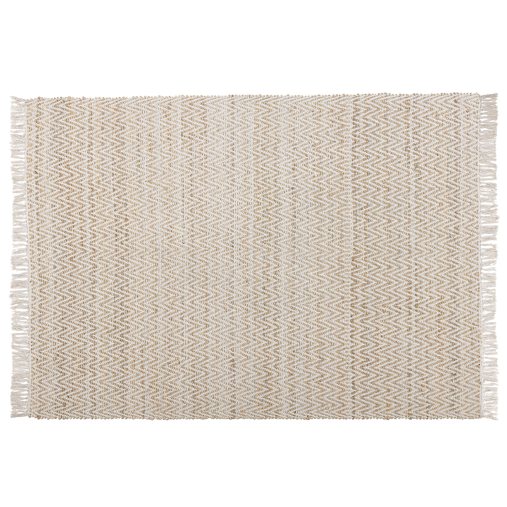 KURZFLOR-TEPPICH Afrin 200/140 cm - Beige, Naturmaterialen (140/200cm) - Beliani