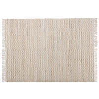 KURZFLOR-TEPPICH Afrin 200/140 cm - Beige, Naturmaterialien (140/200cm) - Beliani
