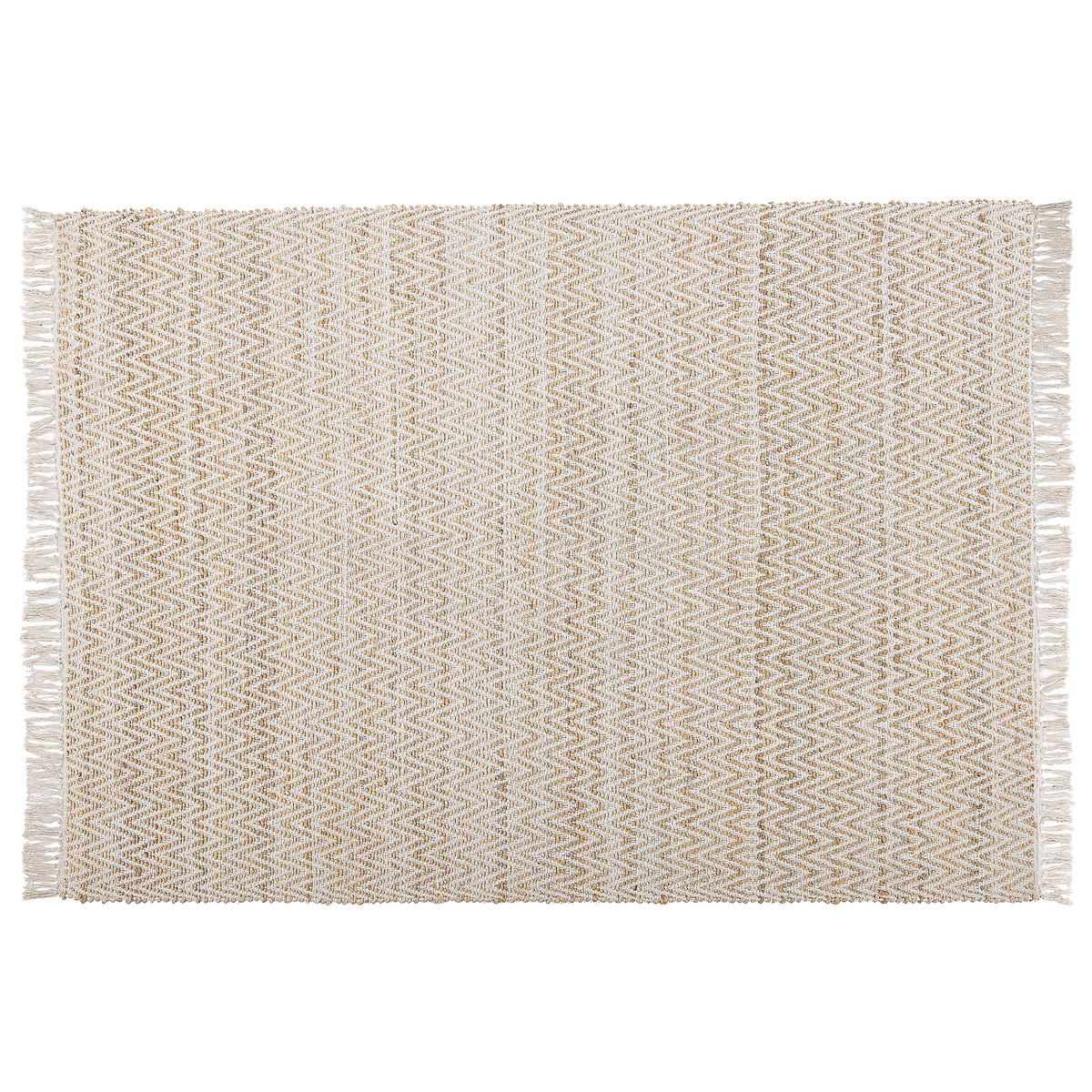 KURZFLOR-TEPPICH Afrin 200/140 cm - Beige, Naturmaterialien (140/200cm) - Beliani