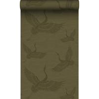 TAPETE Kraniche 53 cm x 10.05 m - Gelb, Papier (53/1000cm) - Origin Wallcoverings