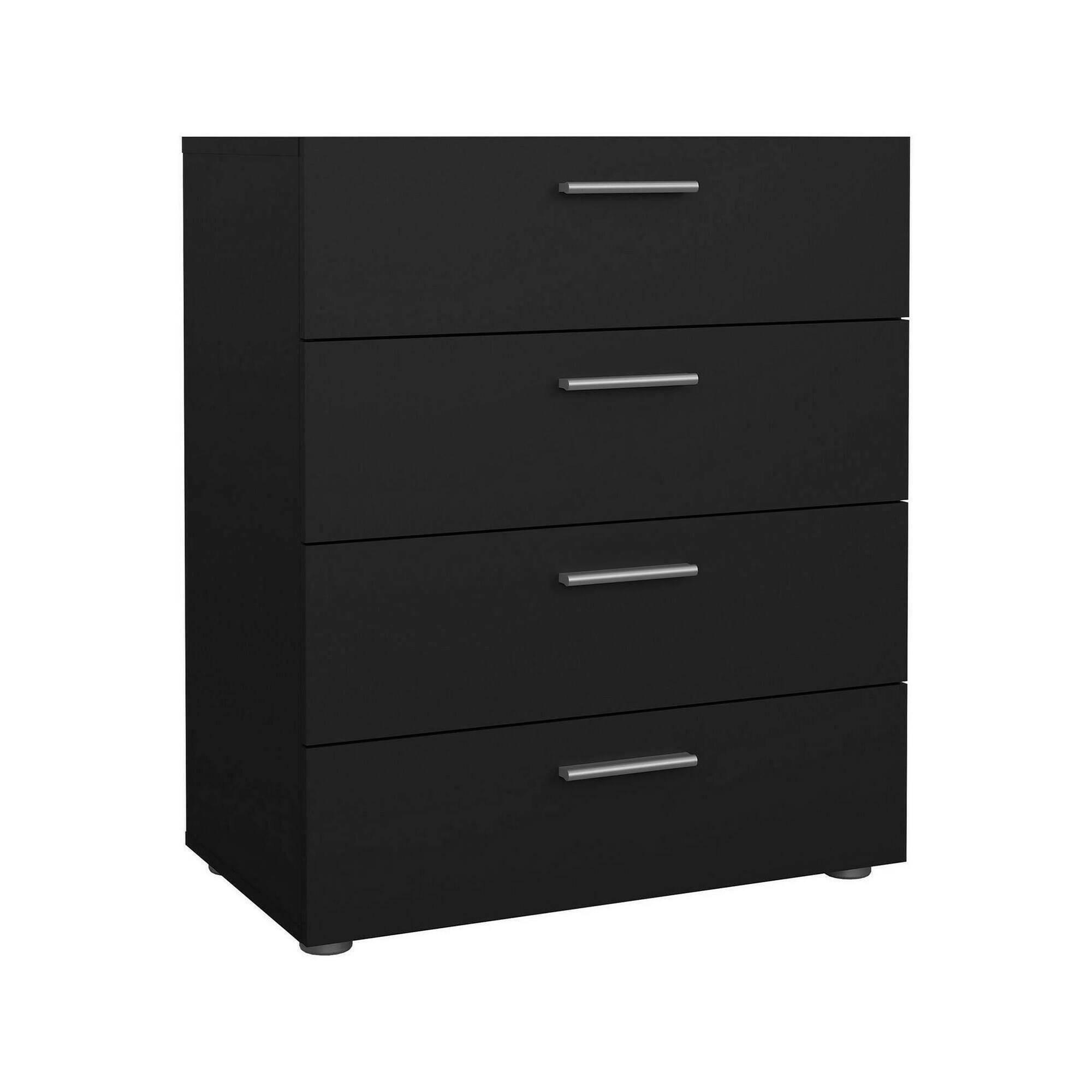 KOMMODE Schwarz 40.25/70/82 cm - Schwarz, Holzwerkstoff (70/82/40cm) - DMORA