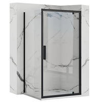 ECKDUSCHE Rea Rapid Swing 120x90 - Schwarz, Glas (120/90/195cm) - REA