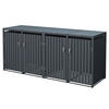 MÜLLTONNENBOX 4er Anthrazit - Anthrazit, Metall (80/116.3/264cm) - ML-DESIGN