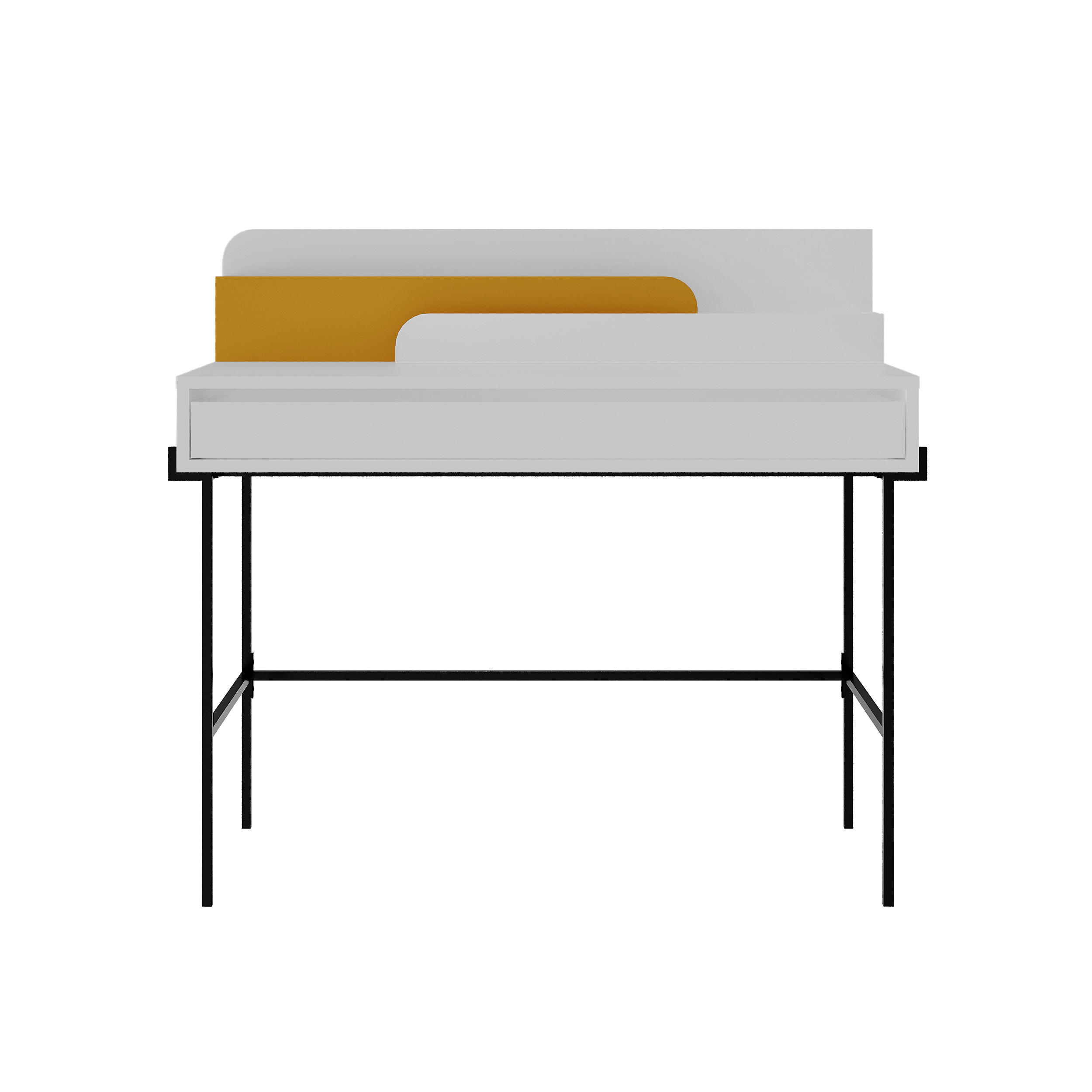 Decortie Schreibtisch Weiß 113.4x96.6x60 cm