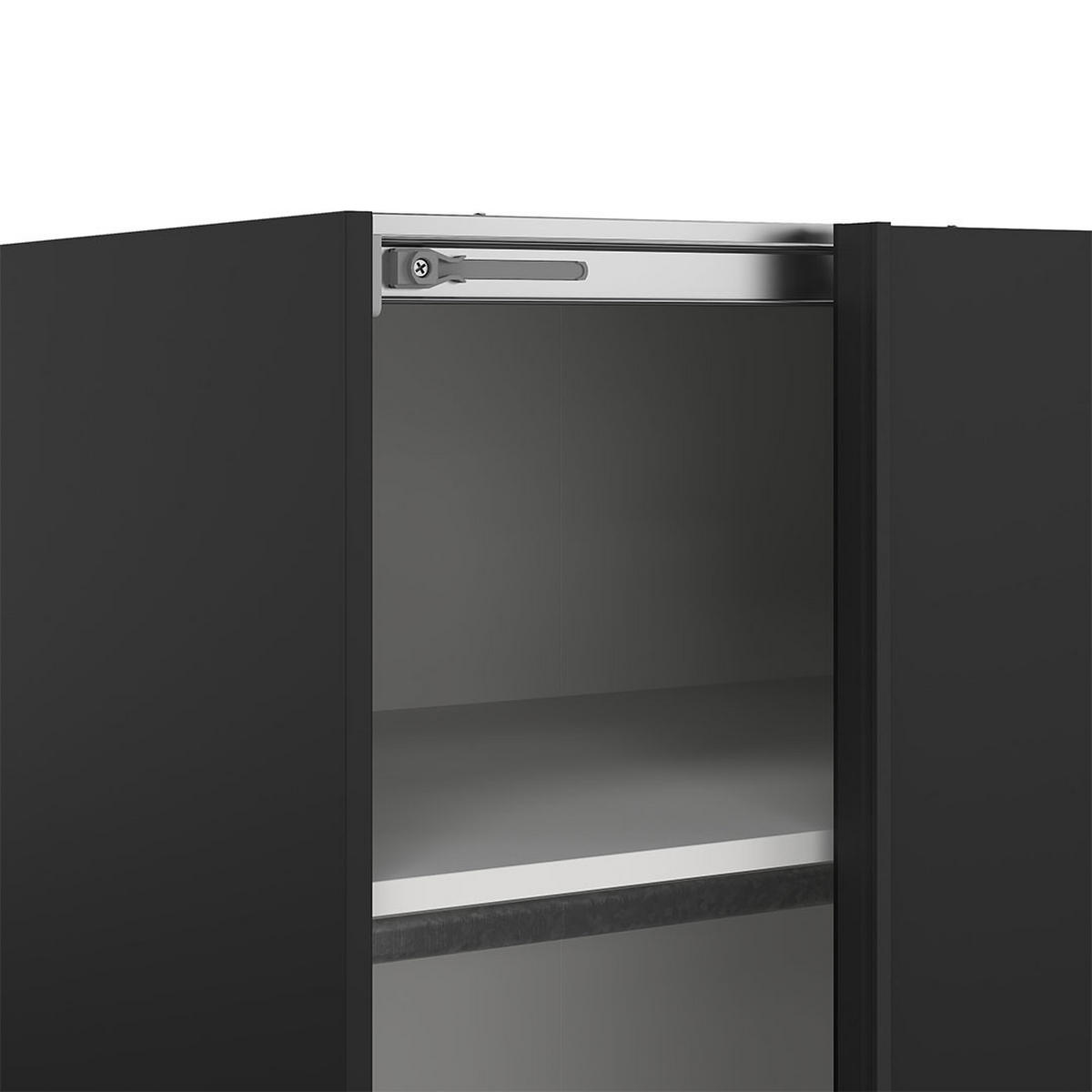 SCHIEBETÜRENSCHRANK, Como, Schwarz, Holzwerkstoff, 179 x 67 x 221 cm - Schwarz, Holzwerkstoff (179/221/67cm) - ebuy24