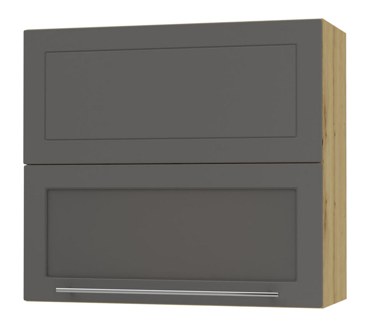KÜCHENHÄNGESCHRANK Kvantum W8BS/80 Graphit Matt / Eiche Artisan Matt 80 / 32,5 / 72cm - Graphitfarben/Eiche Artisan, Holz/Holzwerkstoff (80/72/32.5cm) - Feldmann-Wohnen