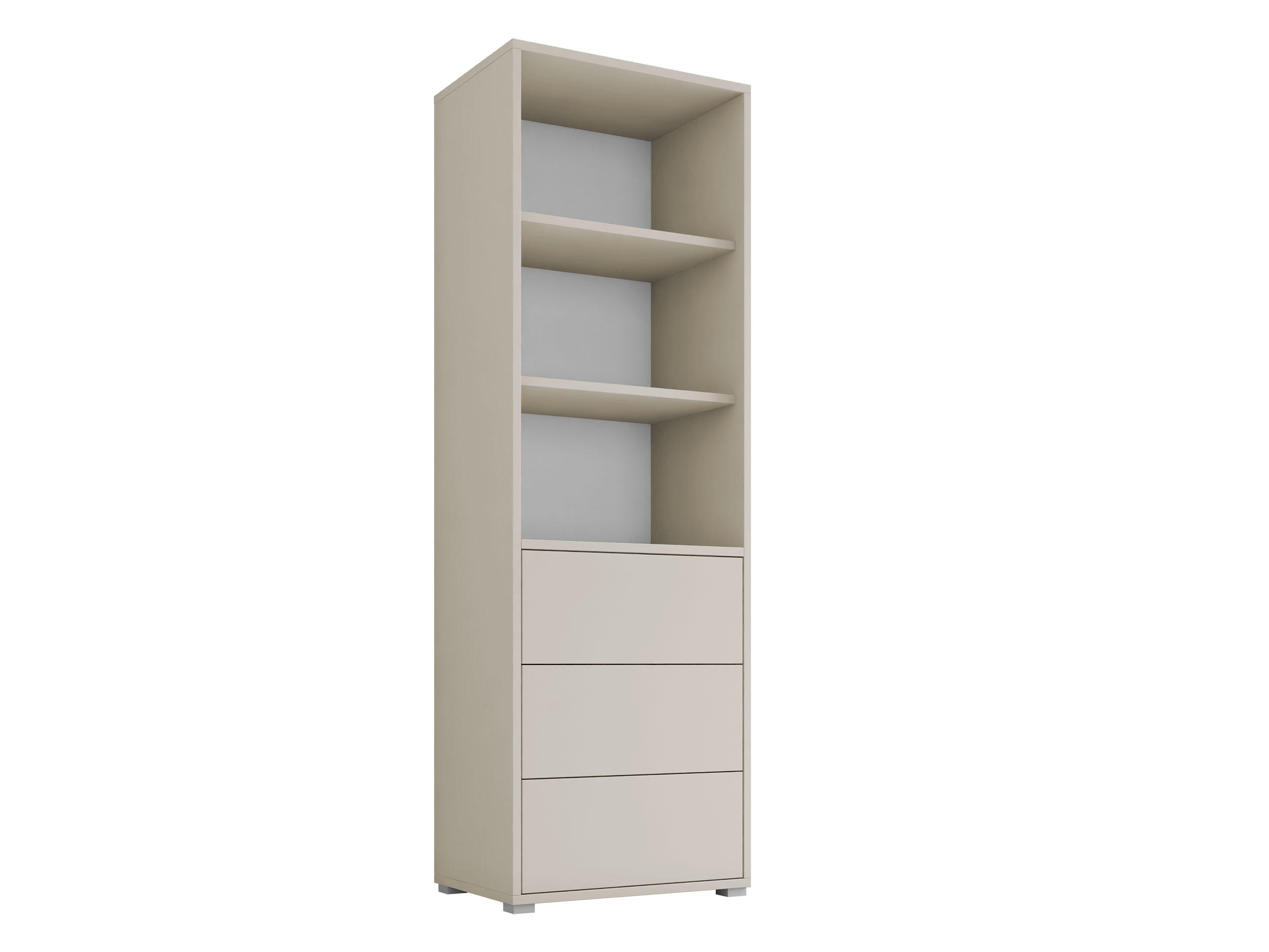 BÜCHERREGAL Gesita - Kaschmir/Silberfarben, Holzwerkstoff/Kunststoff (60/178/40cm) - MIRJAN24