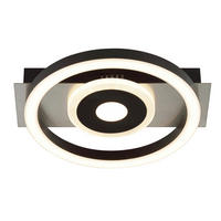 LED DECKENLEUCHTE Maureen Schwarz/Eisen 22/20/5 cm - Multicolor, Metall (22/20/5cm) - Brilliant