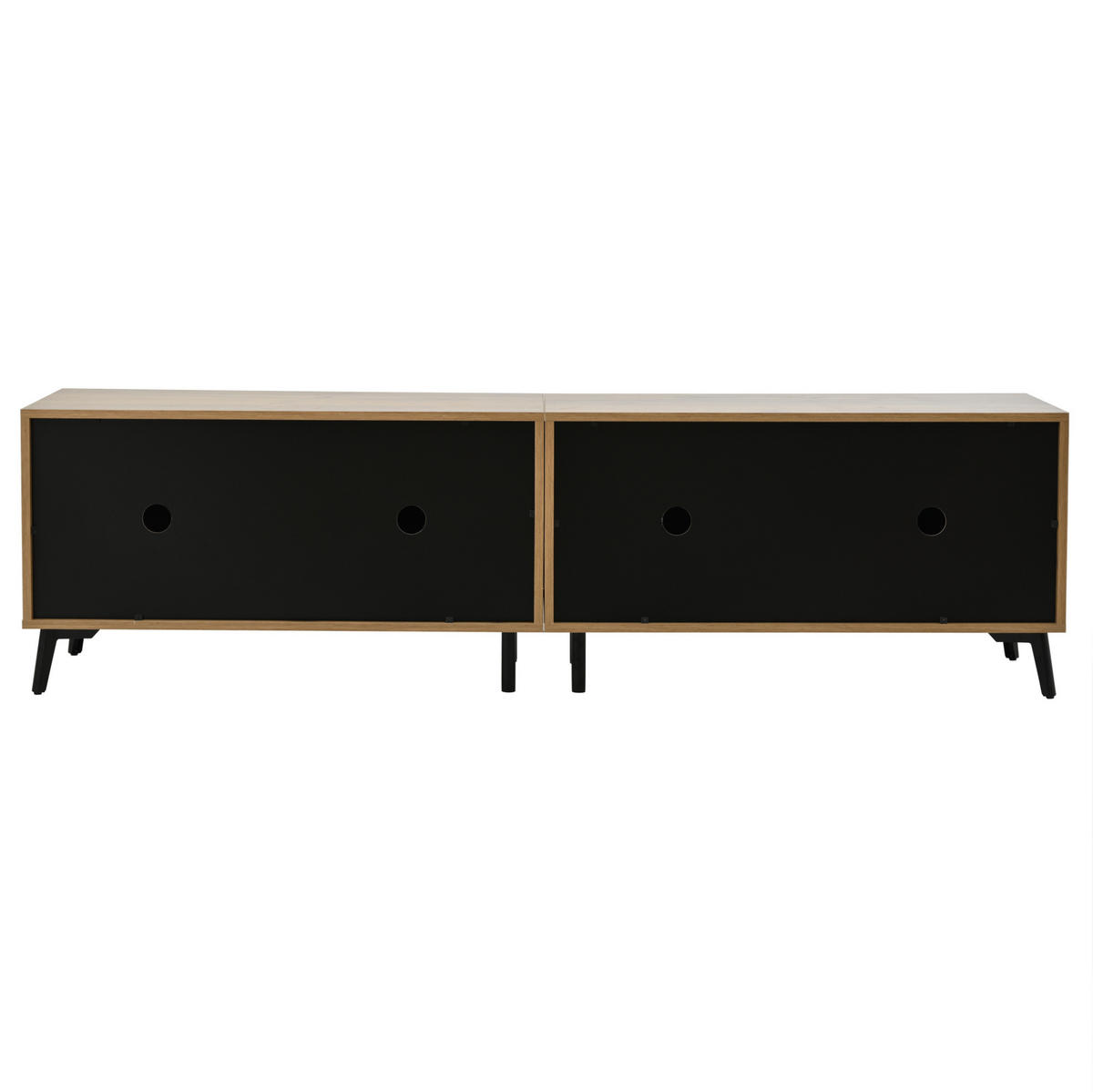 TV ormarić 180/40/50 cm prirodna boja od iverice s 4 vrata i simetričnim dizajnom - prirodne boje, drvni materijal (180/50/40cm) - OKWISH