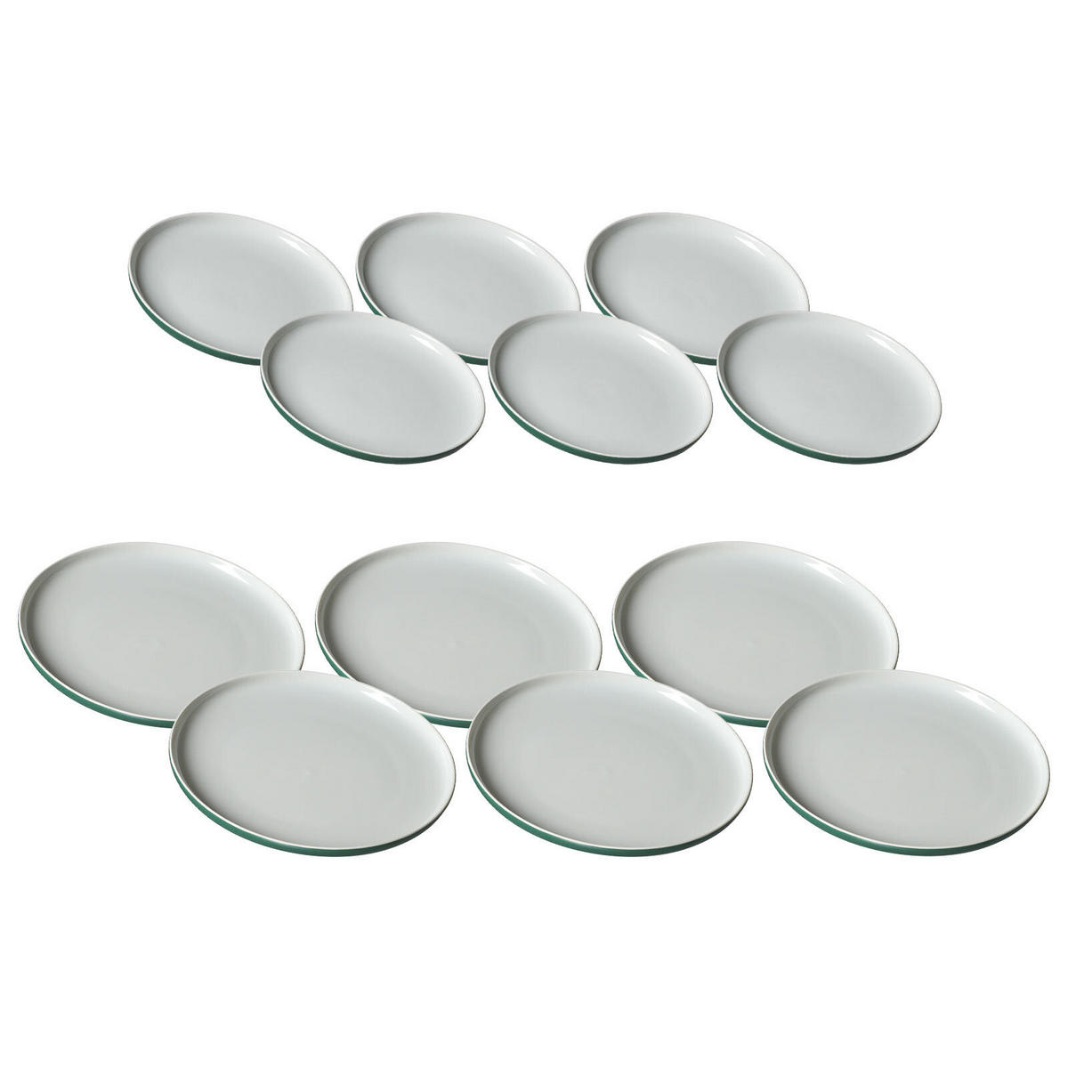 TAFELSERVICE Jasper grün 12er Set - Grün, Keramik (1/1/1cm) - Ritzenhoff Breker