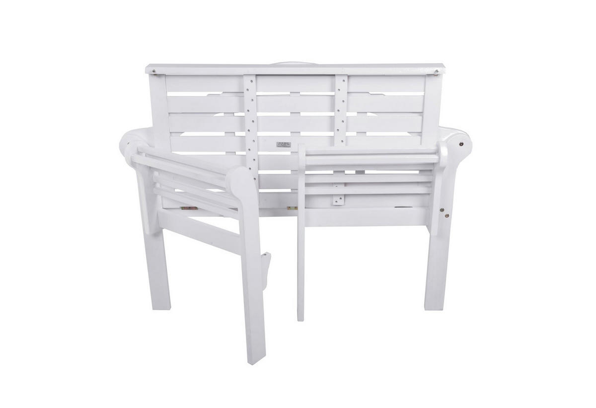 GARTENBANK Tampa Terrassenbank - Eukalyptusholzfarben, Holz (54/95/124cm) - DELUKE