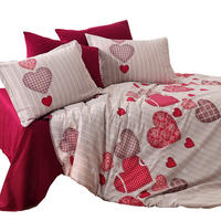 BETTWÄSCHE 5-teilig 200/200 cm HEART - Rot, Textil (200/200cm) - ROLFNERS