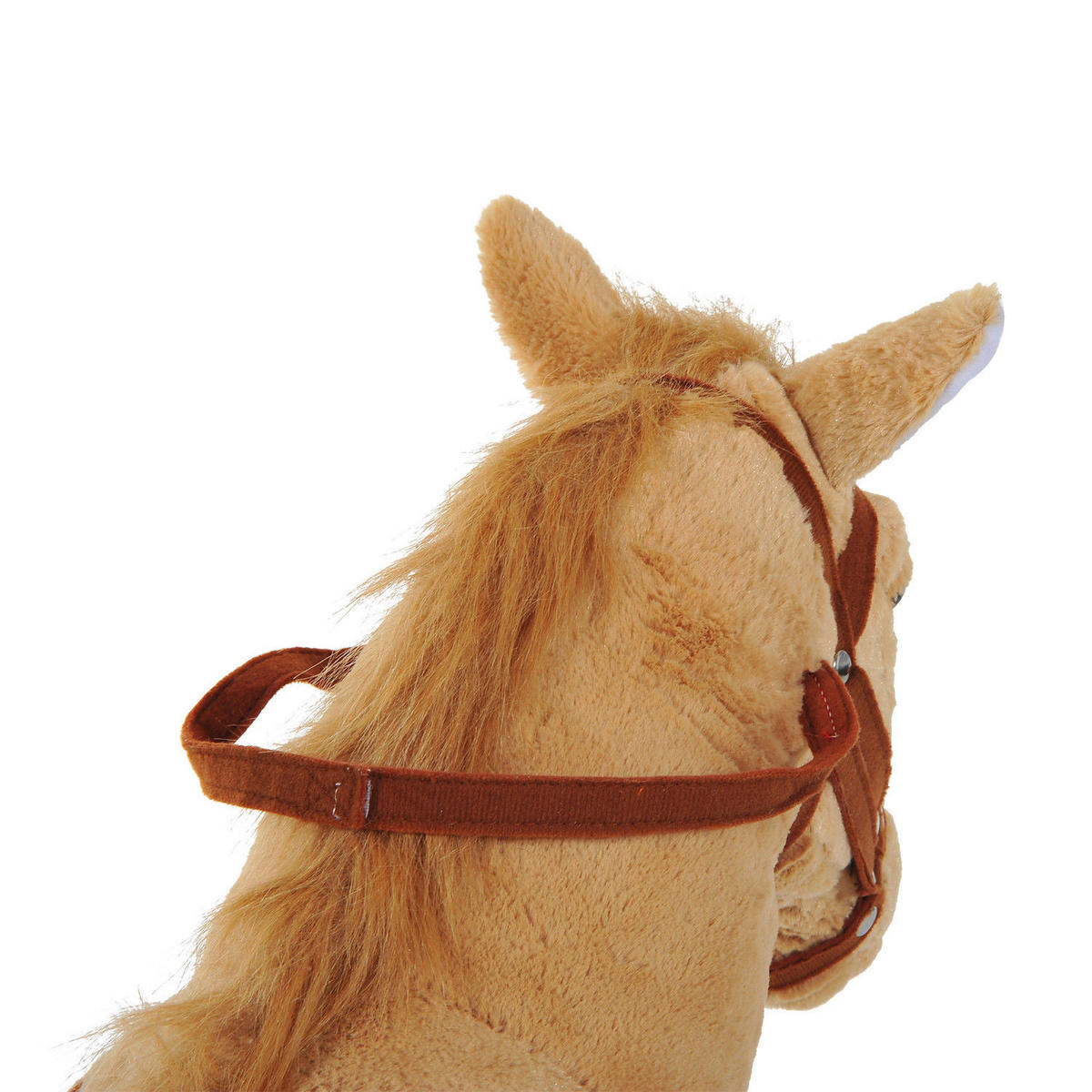 SCHAUKELPFERD DE-18237 mit Soundeffekten, Sattel und Zügel Beige - Beige, Textil (28/60/85cm) - ComfortXL