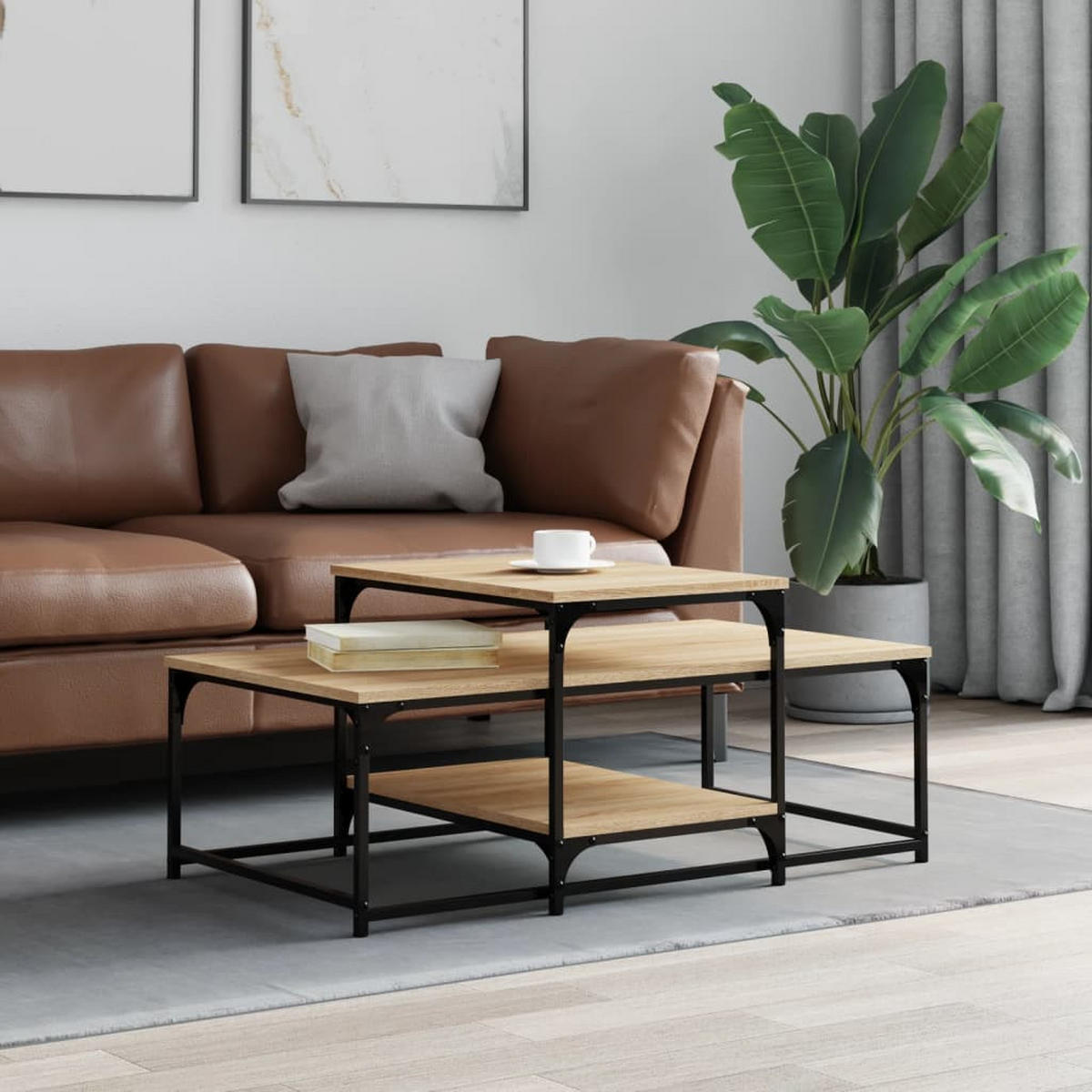 COUCHTISCH Sonoma-Eiche 102x60x45 cm Holzwerkstoff - Braun, Holzwerkstoff (102/60/45cm) - furnicato