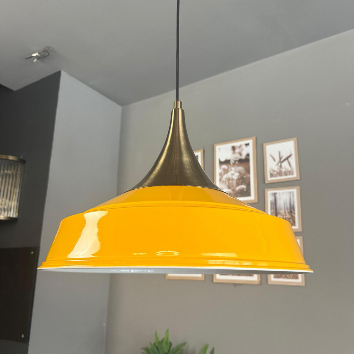 PENDELLEUCHTE BrassVion - Gelb, Metall (15/40/27cm) - Bamyum
