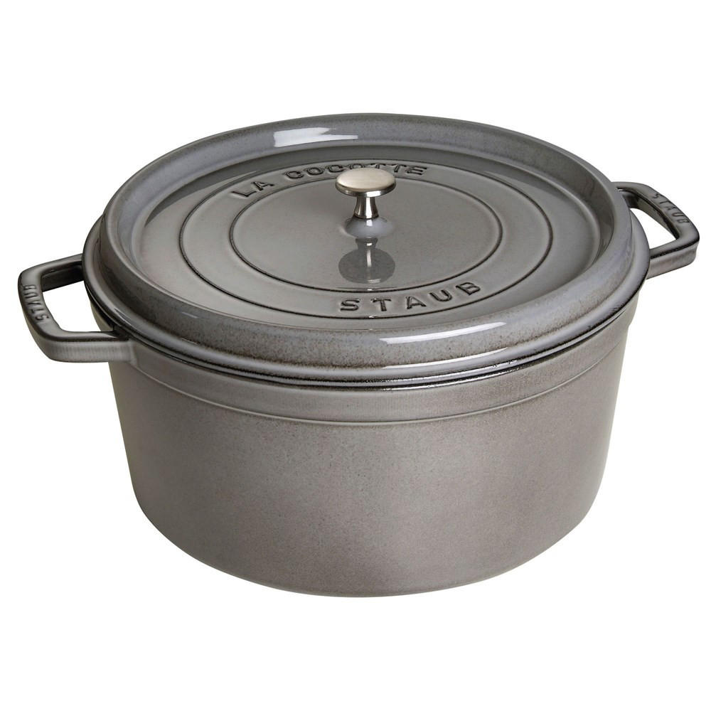 RUNDER Gusseisentopf 8,35l 405098620 - Graphitfarben, Metall (30cm) - Staub