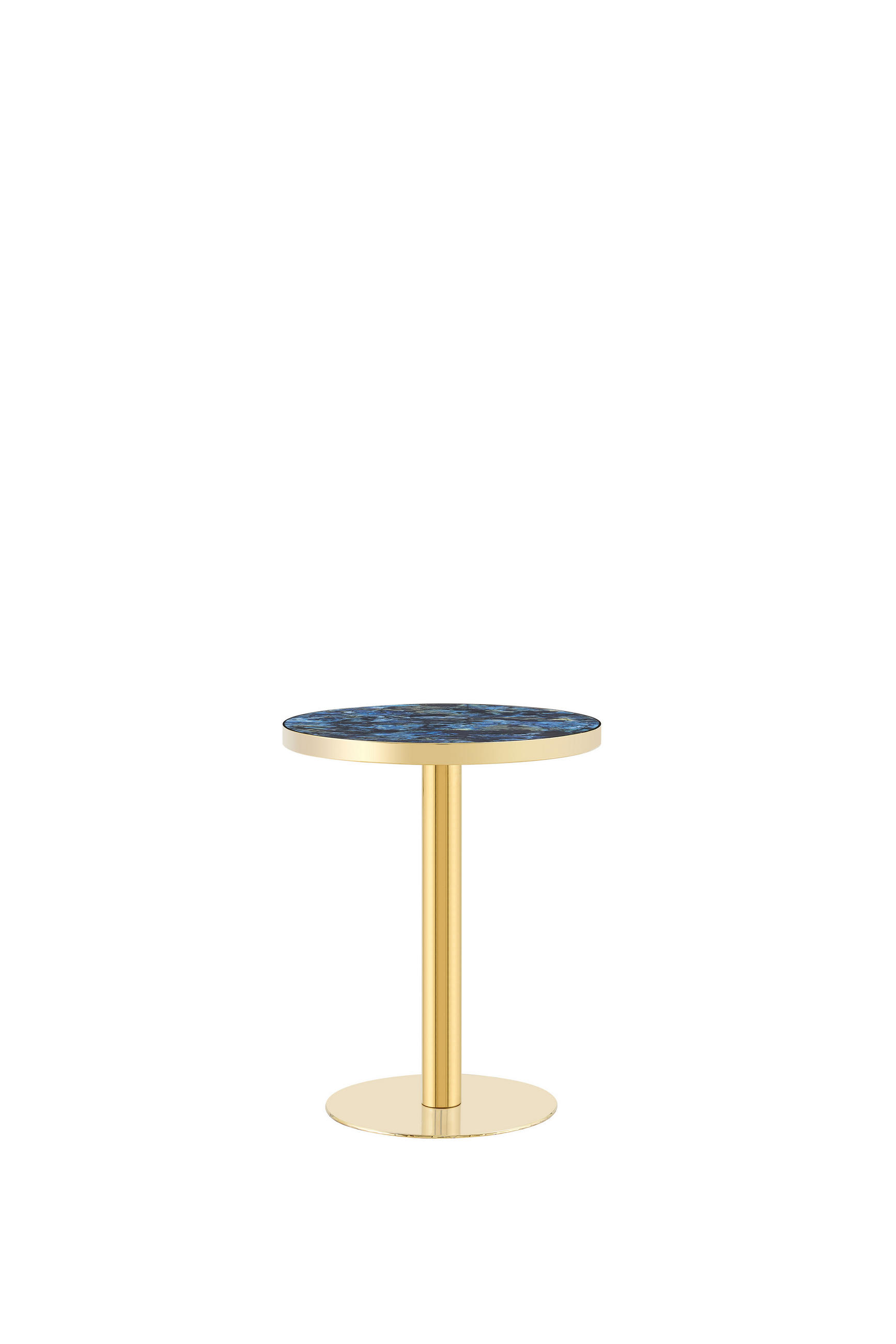 KÜCHENTISCH Marmoroptik Blau 60/60/74 cm - Blau, Holz (60/60/74cm) - PANGIVO