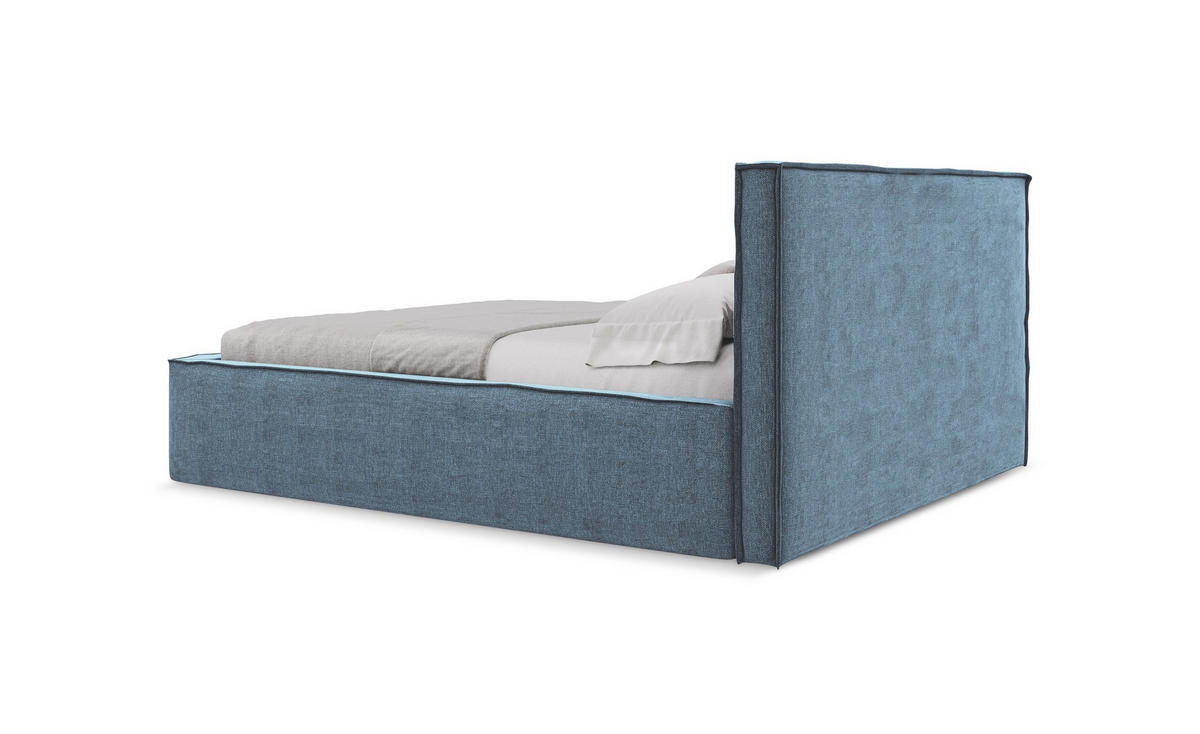 POLSTERBETT mit Bettkasten und Lattenrost 200x228 Orange - Terracotta/Schwarz, Kunststoff/Textil (180/200cm) - Makamii