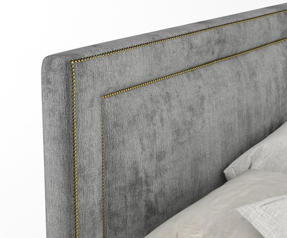 BOXSPRINGBETT Luxora Grau 200/200 cm - Schwarz/Grau, Holz/Holzwerkstoff (200/200cm) - Maison de Reve