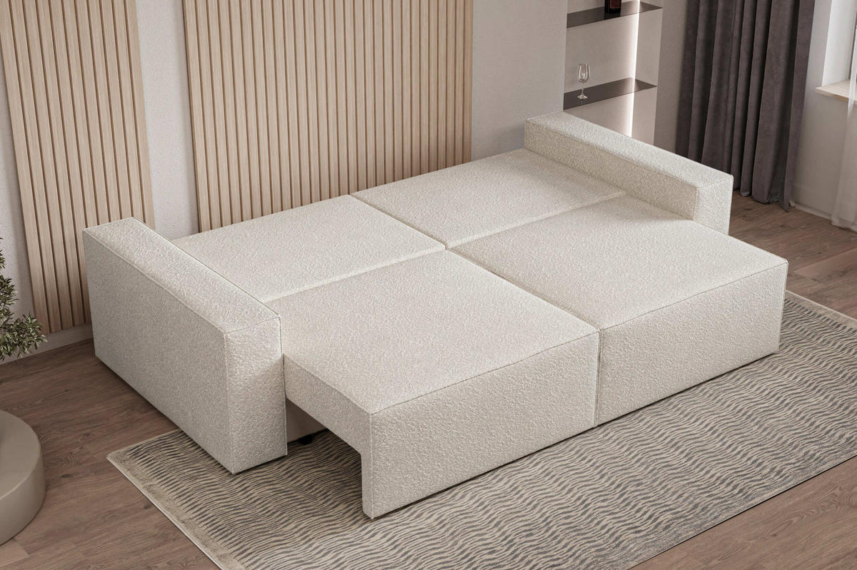 SCHLAFSOFA - Denver mini - Weiß (Anthology 1) - Weiß, Holzwerkstoff (248/92/110cm) - Möblo